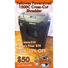 Fellowes Powershred 1500C Cross-Cut  Shredder